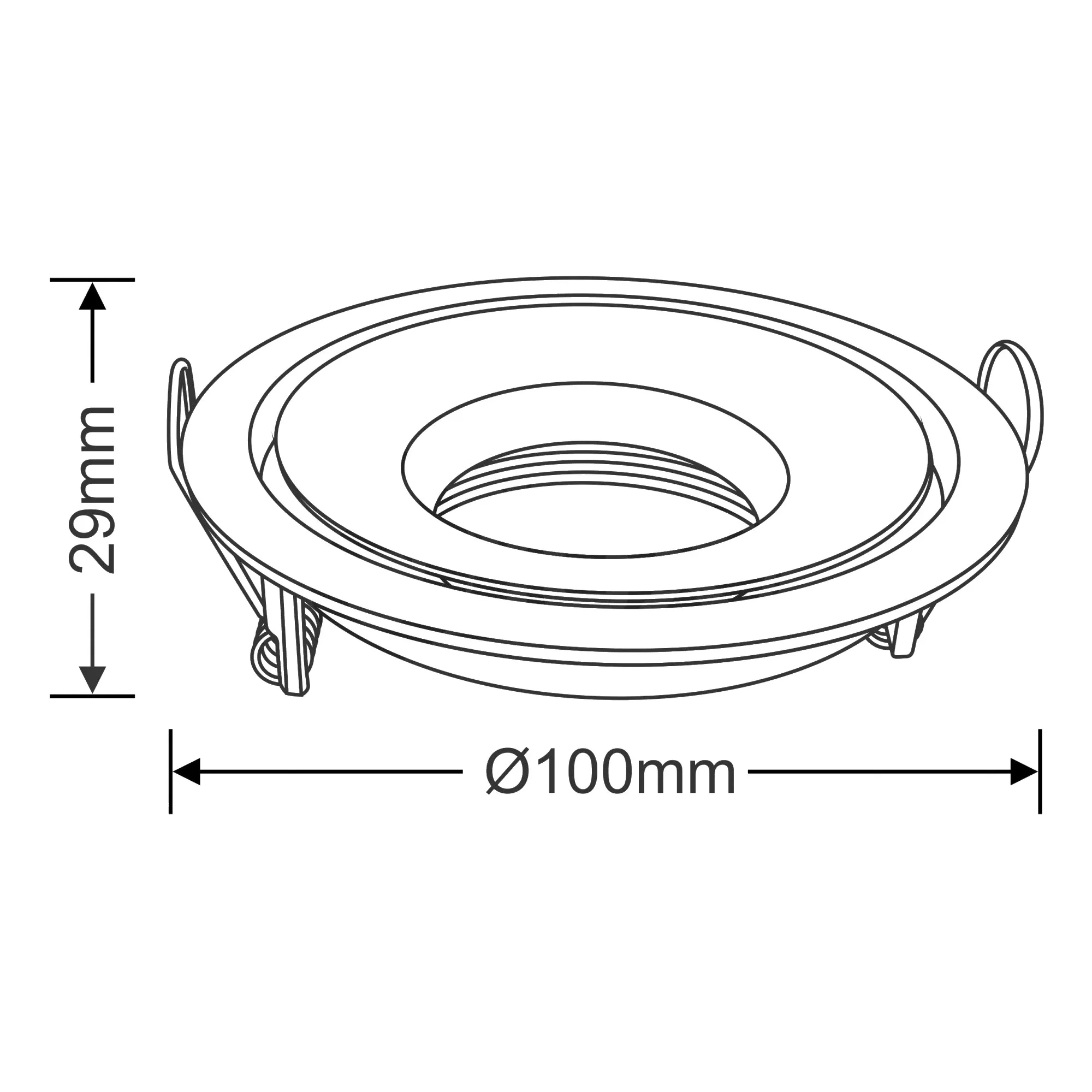Bolor 10 Tridonic Powered 10W 4000K 810lm 36° CRI>90 LED Engine White/Silver Fixed Recessed Spotlight, IP20 DM201044  Dlux Bolor 10